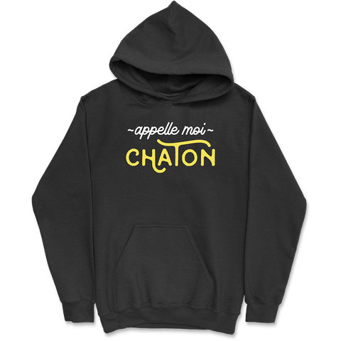 Sweat à capuche homme appelle moi chaton 2