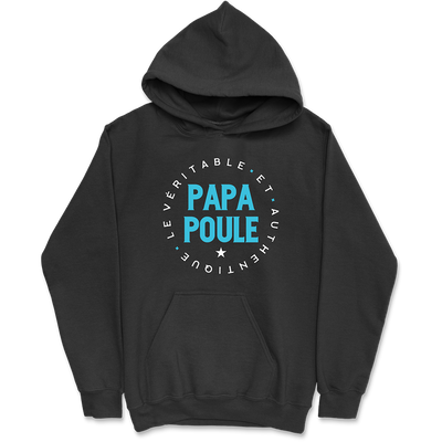 Sweat à capuche homme authentique papa poule