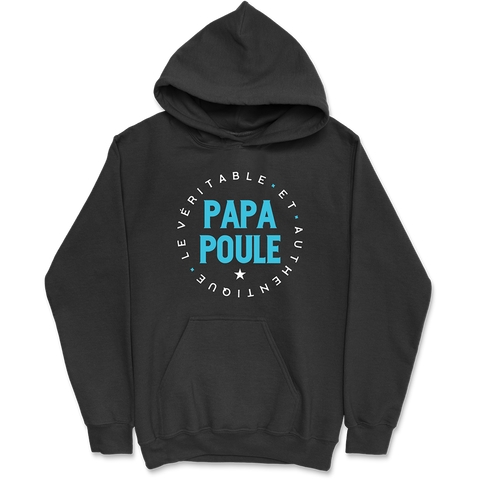 Sweat à capuche homme authentique papa poule