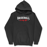Sweat à capuche homme baseball is my life