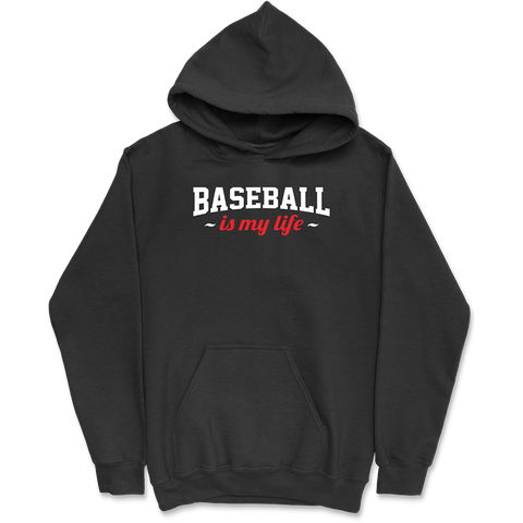 Sweat à capuche homme baseball is my life