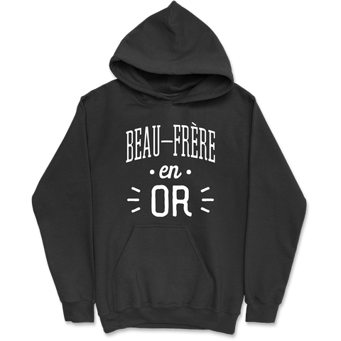 Sweat à capuche homme beau-frère en or