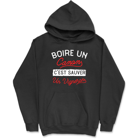 Sweat à capuche homme boire pour sauver