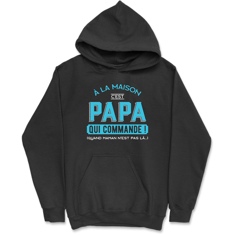 Sweat à capuche homme c'est papa qui commande