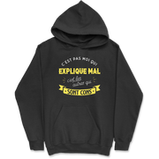 Sweat à capuche homme c'est pas moi qui explique mal