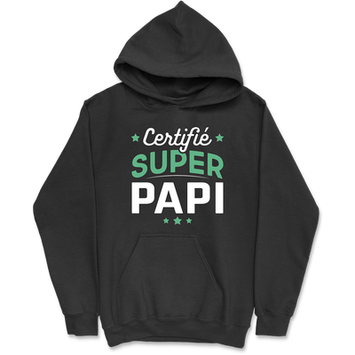 Sweat à capuche homme certifié super papi
