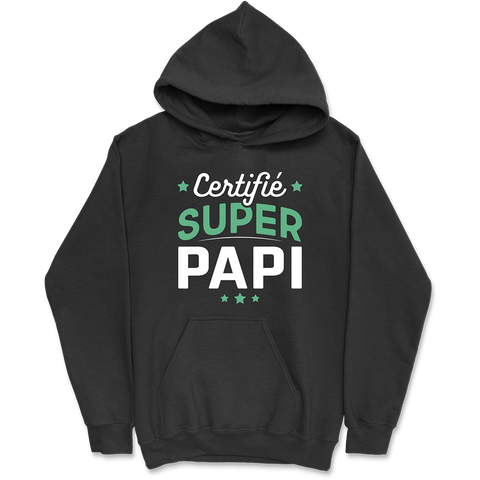 Sweat à capuche homme certifié super papi