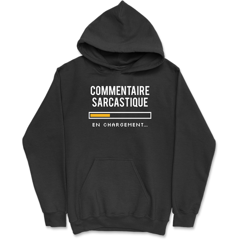 Sweat à capuche homme commentaire sarcastique