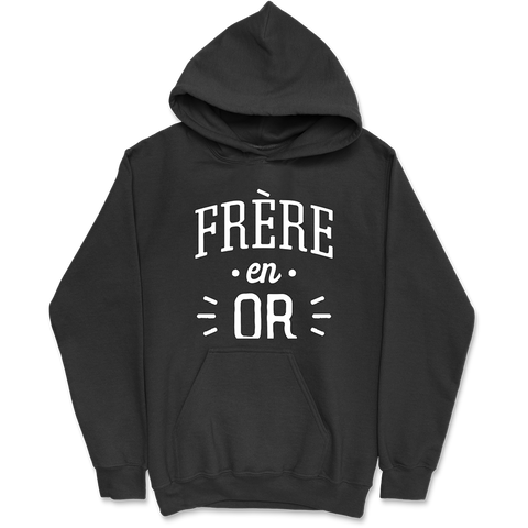 Sweat à capuche homme frère en or