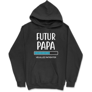 Sweat à capuche homme futur papa veuillez patienter