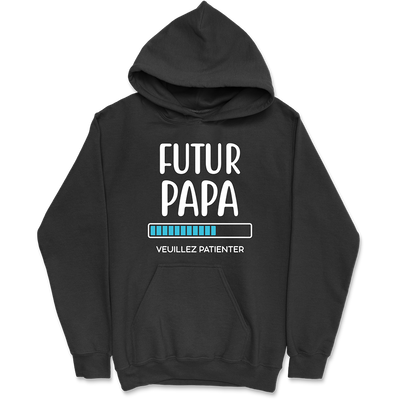 Sweat à capuche homme futur papa veuillez patienter