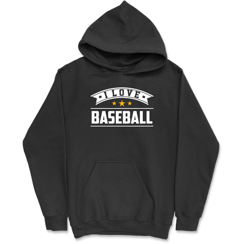 Sweat à capuche homme i love baseball