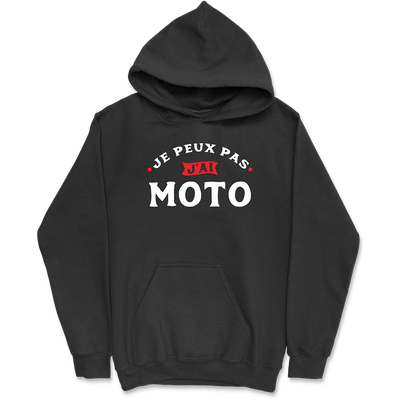 Sweat à capuche homme j'peux pas j'ai moto