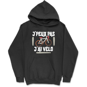 Sweat à capuche homme j'peux pas j'ai vélo