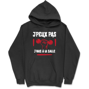 Sweat à capuche homme j'peux pas j'vais à la salle