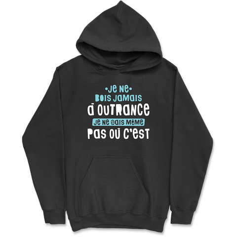 Sweat à capuche homme jamais à outrance