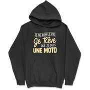 Sweat à capuche homme je rêve de moto