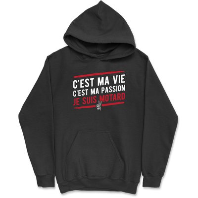 Sweat à capuche homme je suis motard
