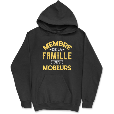 Sweat à capuche homme la famille des mobeurs