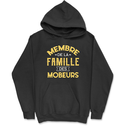 Sweat à capuche homme la famille des mobeurs