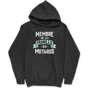 Sweat à capuche homme la famille des motards