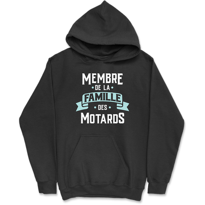 Sweat à capuche homme la famille des motards