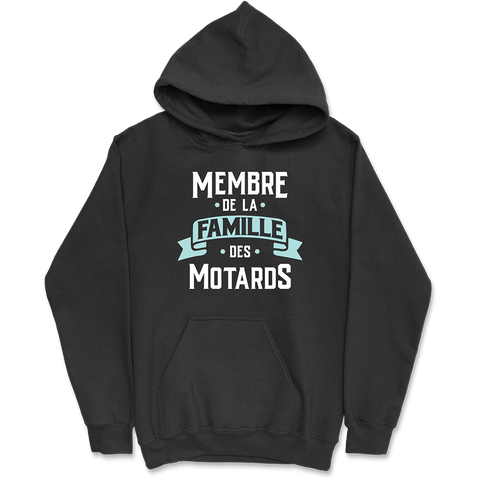 Sweat à capuche homme la famille des motards