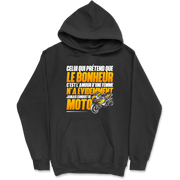 Sweat à capuche homme le bonheur moto