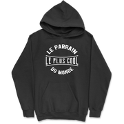Sweat à capuche homme le parrain le plus cool du monde
