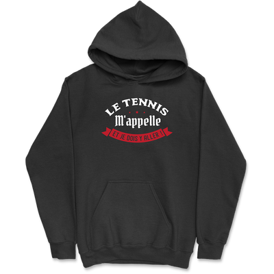 Sweat à capuche homme le tennis m'appelle