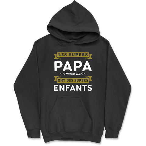 Sweat à capuche homme les supers papa