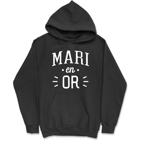 Sweat à capuche homme mari en or