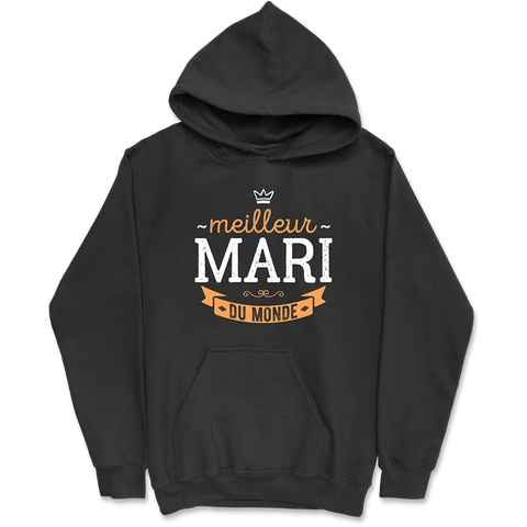 Sweat à capuche homme meilleur mari du monde 2