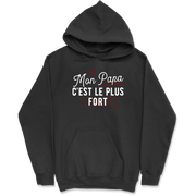 Sweat à capuche homme mon papa le plus fort