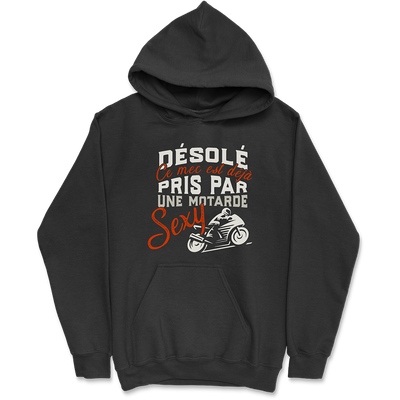 Sweat à capuche homme motard déjà pris