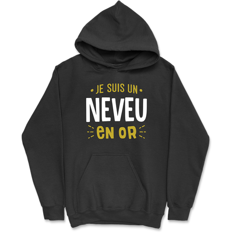 Sweat à capuche homme neveu en or 2