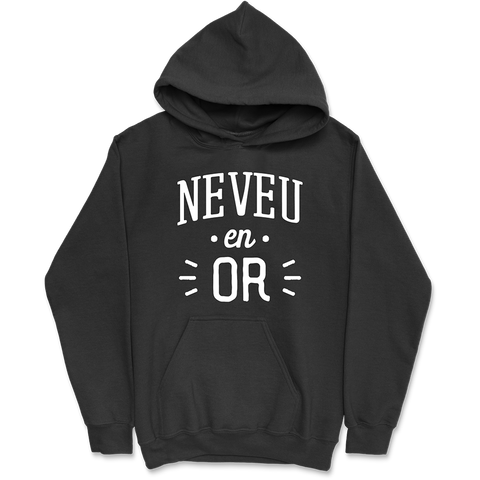 Sweat à capuche homme neveu en or