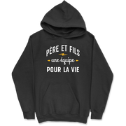 Sweat à capuche homme père et fils