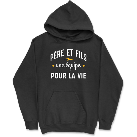 Sweat à capuche homme père et fils