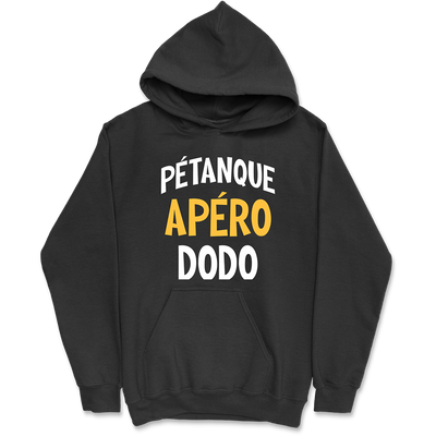 Sweat à capuche homme pétanque apéro dodo