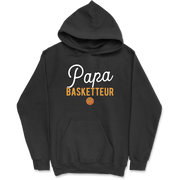 Sweat à capuche homme papa & basketteur