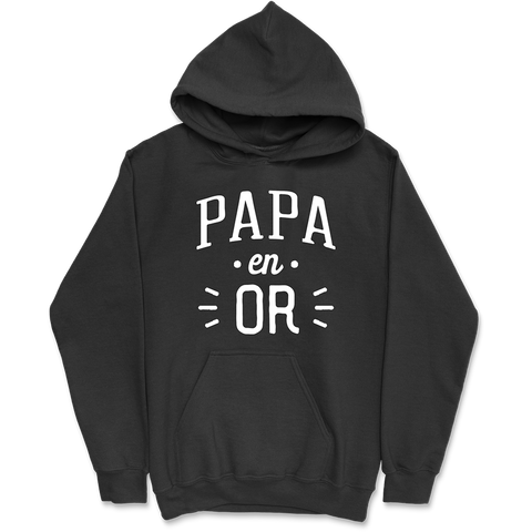 Sweat à capuche homme papa en or 2
