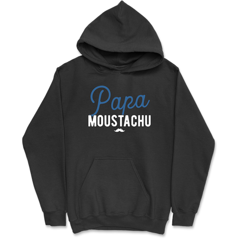 Sweat à capuche homme papa moustachu