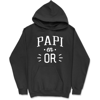 Sweat à capuche homme papi en or