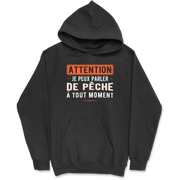 Sweat à capuche homme parler de pêche