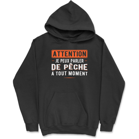 Sweat à capuche homme parler de pêche