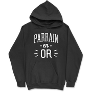 Sweat à capuche homme parrain en or