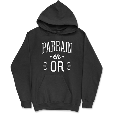 Sweat à capuche homme parrain en or
