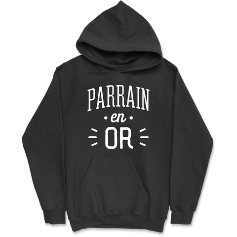 Sweat à capuche homme parrain en or