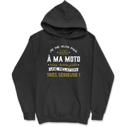 Sweat à capuche homme pas accro à ma moto 2